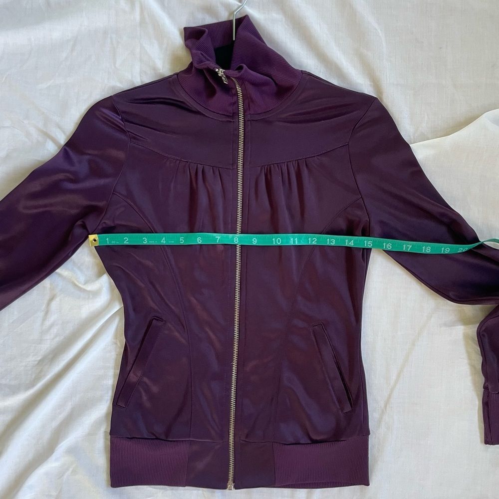 Vintage H&M Purple Satin Zip Jacket Track Technical Limited Edition y2k sz 2 XS - Picture 11 of 13